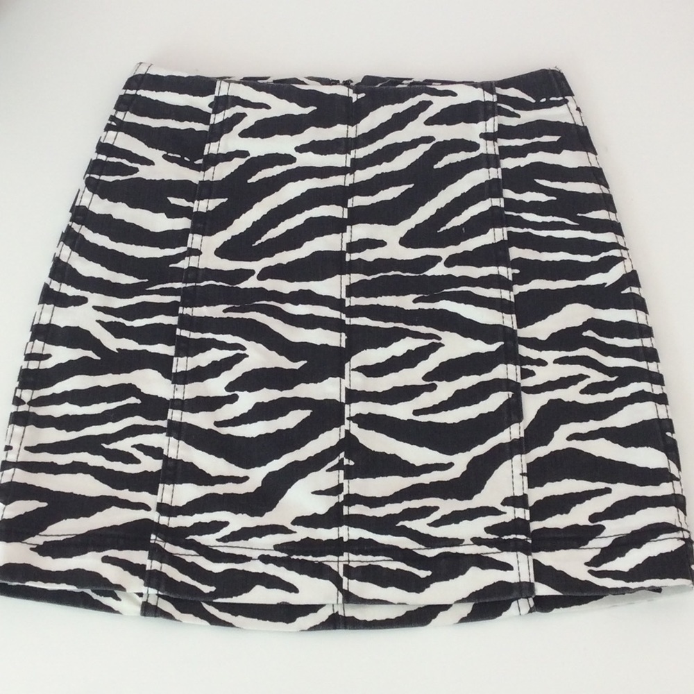 Zebra print skirt